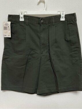 NWT Knights Bridge Grey Flat Front Shorts Size 34 Uniform Basic Preppy Casual